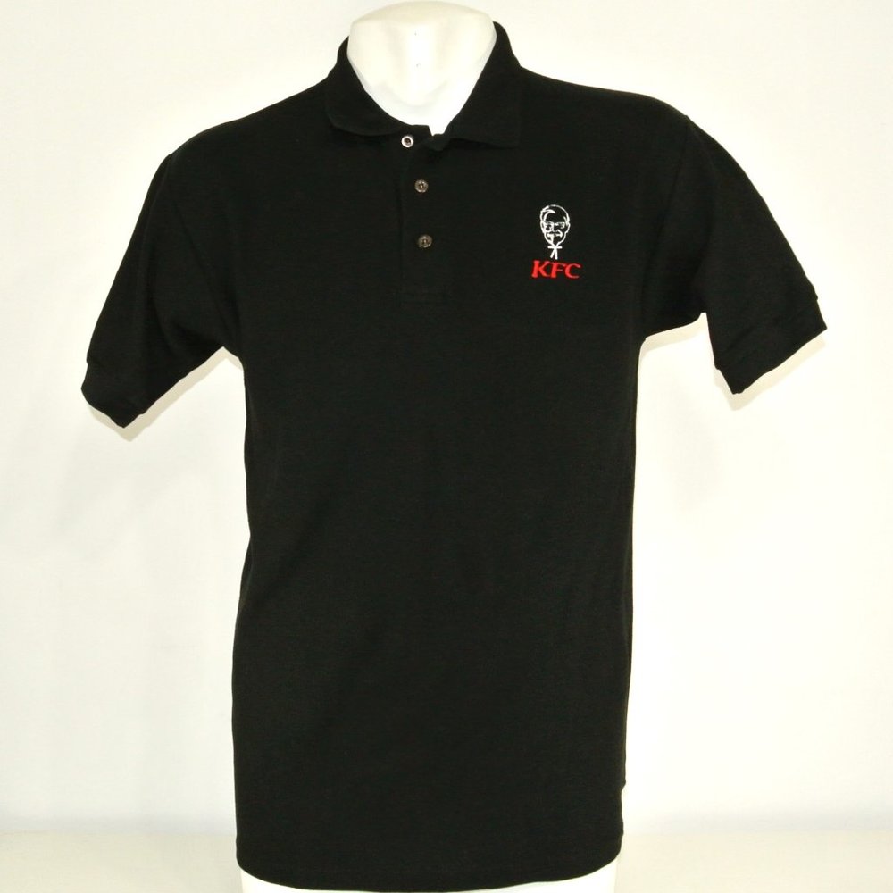 KFC Kentucky Fried Chicken Black Polo Shirt Employee Uniform NEW Size XL - Picture 3 of 10